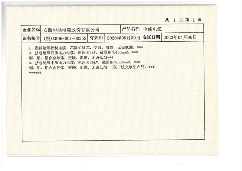 股份公司生產(chǎn)許可證明細