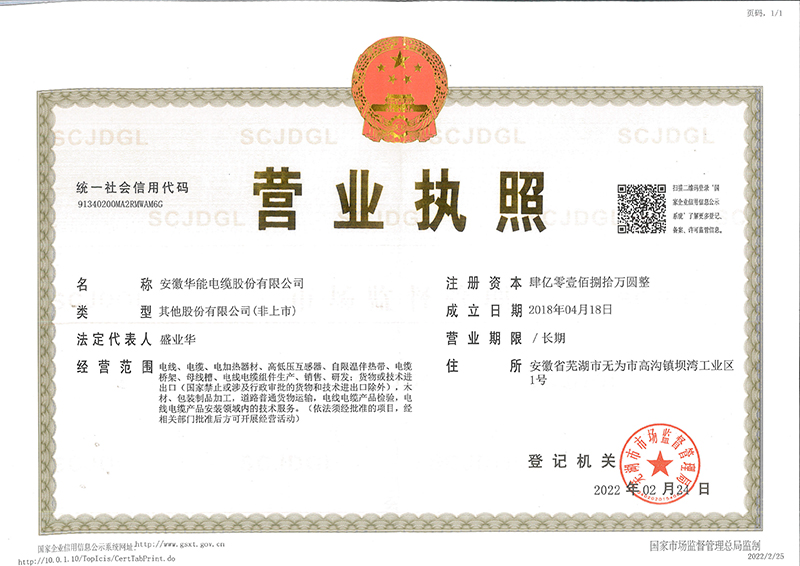 股份公司營業(yè)執(zhí)照