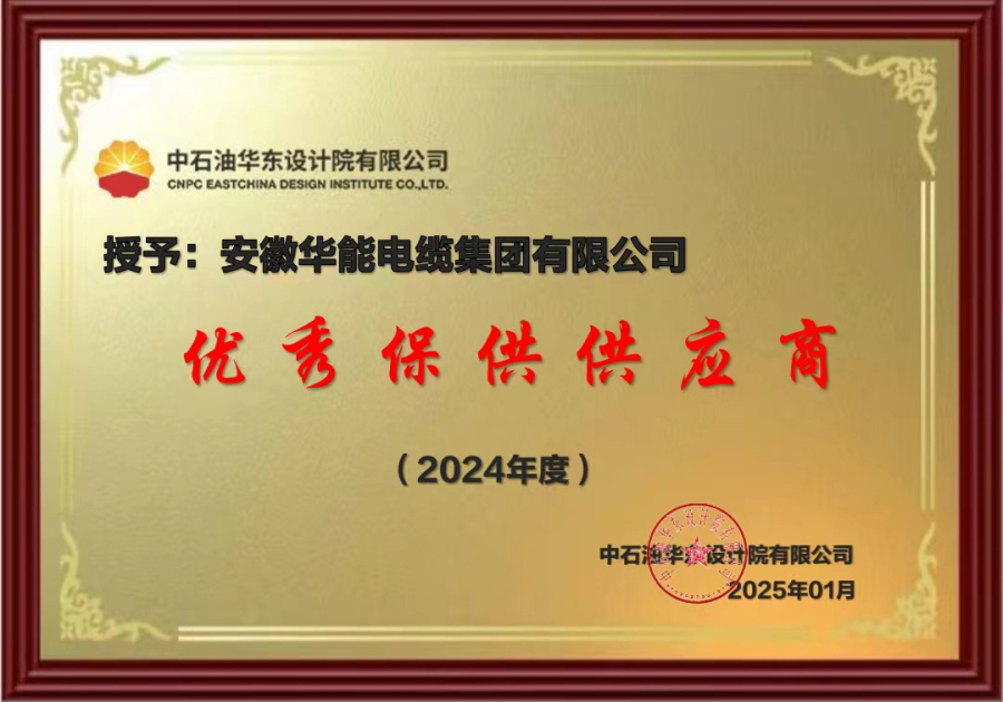 2024年度優(yōu)秀保供供應商